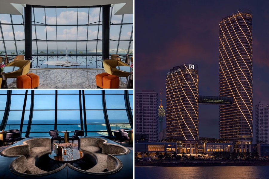 The newly opened ITC Ratnadipa in Colombo has stunning views of the Indian Ocean from its sky mansions, suites and  bar, housed inside a glass bridge connecting the two towers.