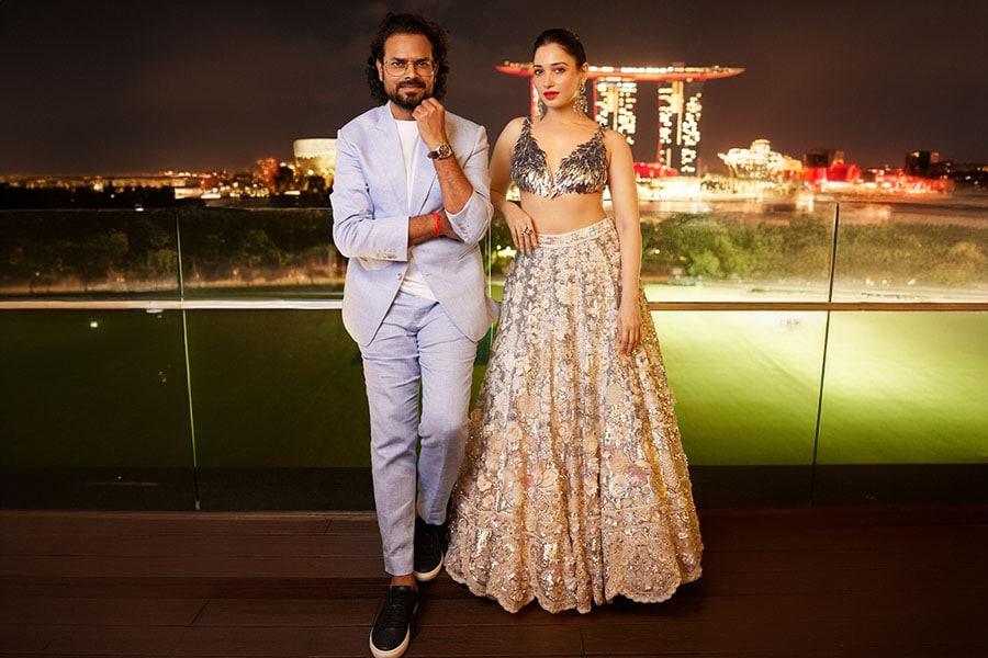  The Singapore Tourism Board collaborated with celebrated couturier Rahul Mishra to create a Singapore-inspired wedding collection inspired by the beauty of the island city. Courtesy - Singapore Tourism Board