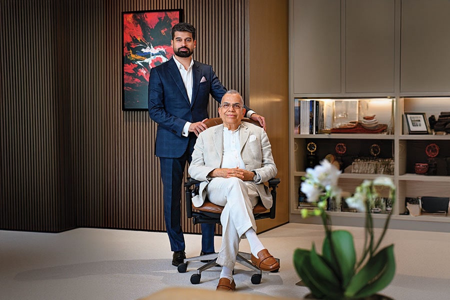 (Sitting) PNC Menon, Chairman Emeritus, Sobha Limited and Ravi Menon, Chaiman Sobha Limited