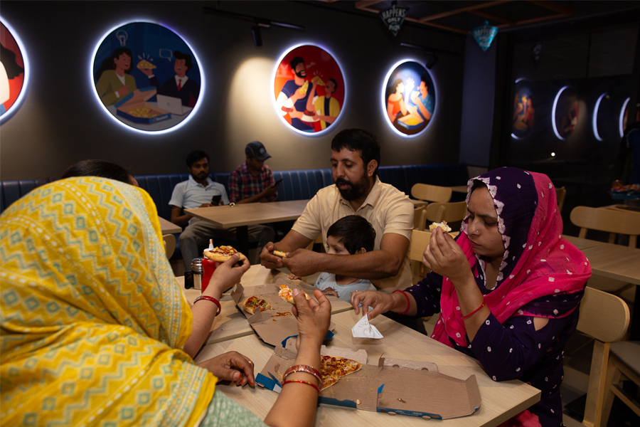 View of Domino's in Dadri, a small town in the Gautam Buddha Nagar District of Uttar Pradesh Image: Madhu Kapparath