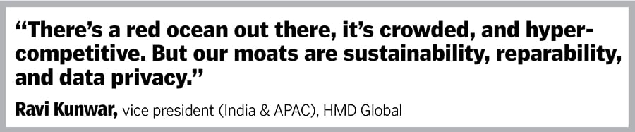 Ravi Kunwar, VP-India & APAC, HMD (human Mobile Devices). The maker of Nokia-branded phones, HMD is all geared up to launch the company's own branded phones in India soon.<br>Image: Madhu Kapparath