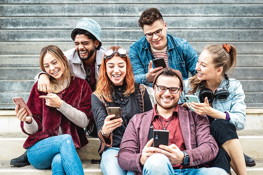 How are young people using social media in their communications? Image: Shutterstock
