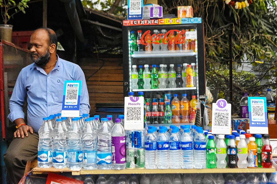 The value of UPI transactions in India reached Rs18.28 lakh crore in February 2024. Image: Debarchan Chatterjee/NurPhoto via Getty Images