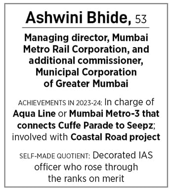 Ashwini Bhide, Managing director, Mumbai Metro Rail Corporation, and additional commissioner, Municipal Corporation of Greater Mumbai
Image: Mexy Xavier