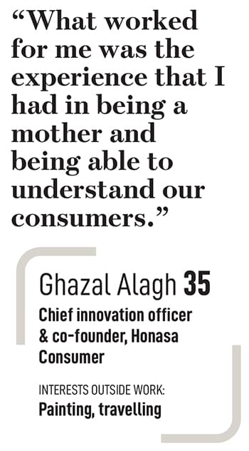 Ghazal Alagh, Chief innovation officer & co-founder, Honasa Consumer and Varun Alagh(right), CEO & co-founder, Honasa Consumer
Image: Amit Verma