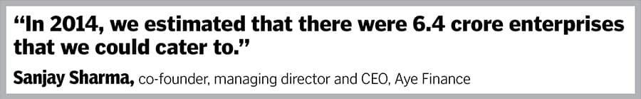 Sanjay Sharma, Co-founder, managing director and CEO, Aye Finance
