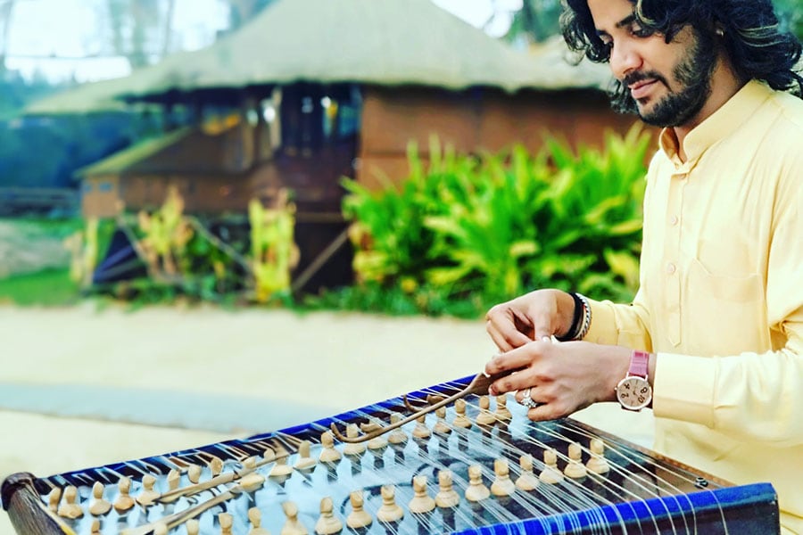 Pandit Shivkumar Sharma, a legendary musician, introduced the Santoor to Indian classical music. Image: Prakash Singh/ AFP