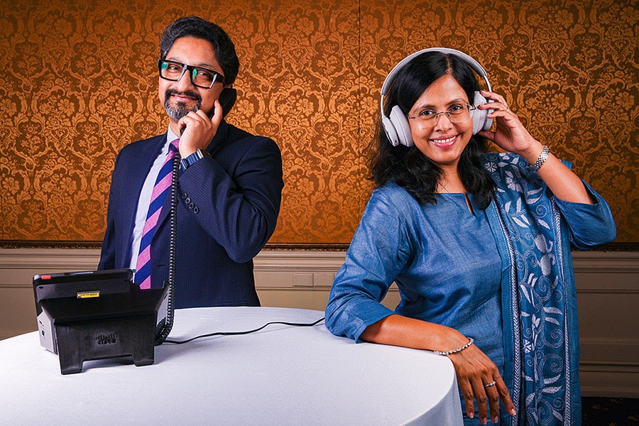 Arijit Bonnerjee, senior vice president and head, India, Tata Communications (L) and Daisy Chittilapilly, president, Cisco India & SAARC; Image: Selvaprakash Lakshmanan for Forbes India 