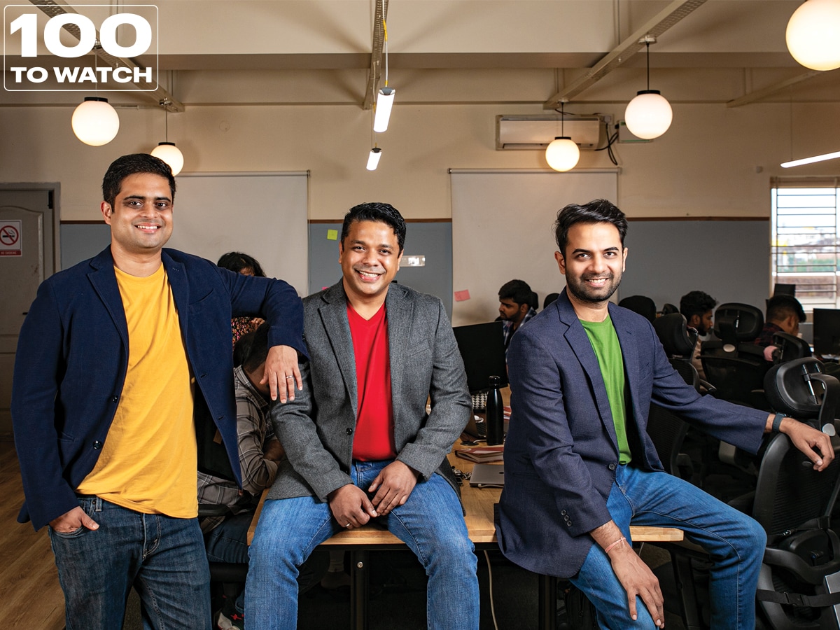 (From left) Rohith Salim, Shashank Bijapur and Madhav Bhagat founded SpotDraft in 2017
Image: Selvaprakash Lakshmanan for Forbes India