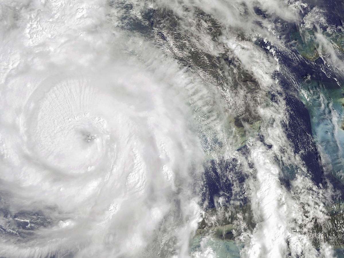 Satellite image of Category 4 Hurricane Helene making landfall in Florida, USA, with powerful winds and heavy rainfall causing widespread damage. Relief efforts are underway to assist affected communities and restore power. Imaged 26 September 2024. 
Image: Gallo Images/Orbital Horizon/Copernicus Sentinel Data 2024