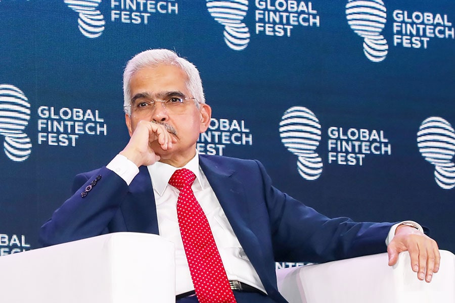 RBI Governor, Shashikanta Das at the three-day Global Fintech Fest (GFF) 2024'
Image: Niharika Kulkarni/NurPhoto via Getty Images