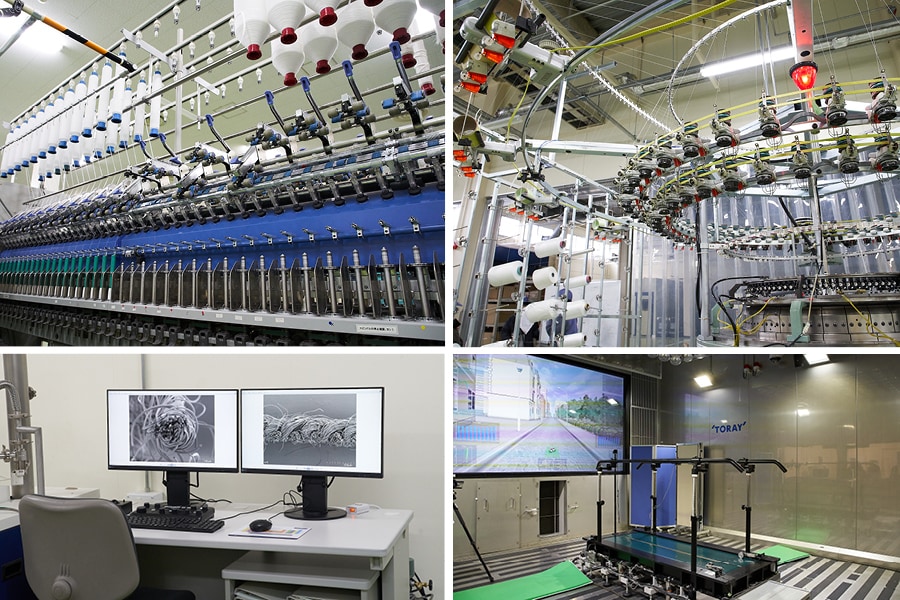 Visuals from inside Toray’s Advanced Textiles Development Center; Uniqlo established a strategic partnership with the innovative material manufacturer Toray Industries in 2006