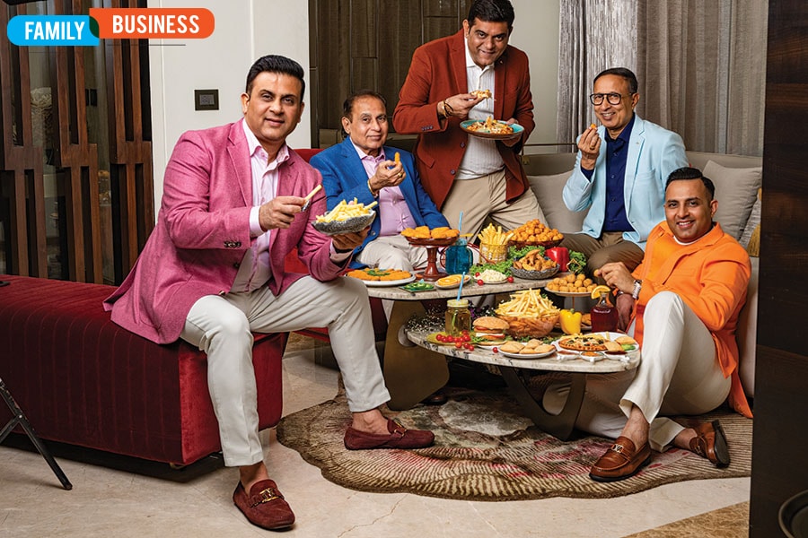 The Karamchandanis of HyFun Foods: (from left) Haresh,MD & group CEO; Jayraj, director, Dhiraj, promoter; Kishanchand, director, Kamlesh, executive director