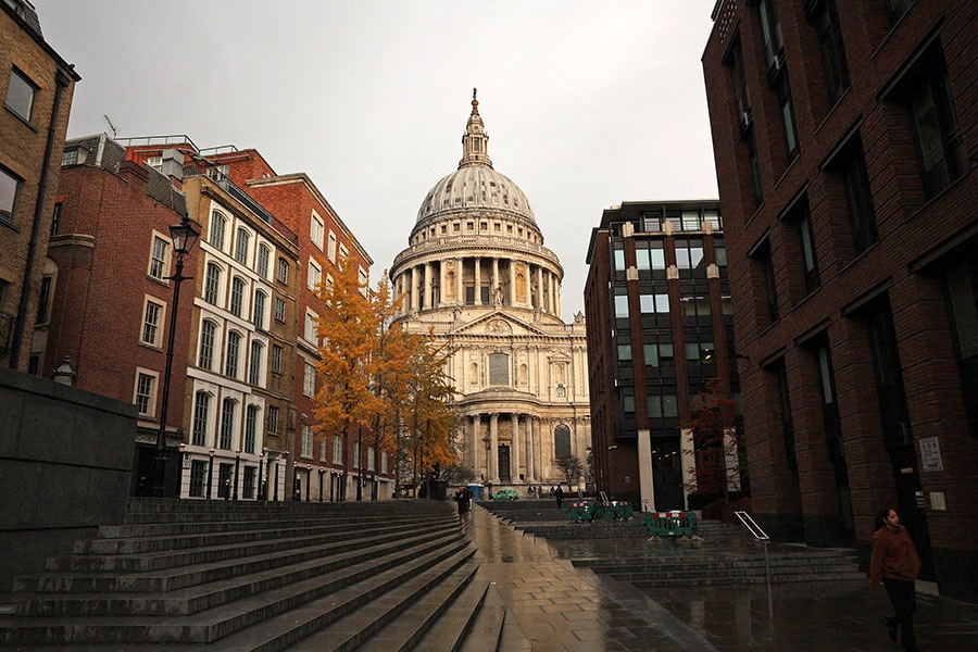 St Paul's Cathedral is pictured in the City of London. Image credit: Daniel LEAL / AFP© 