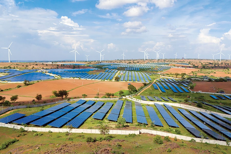 The wind solar hybrid project at Manvi, Karnataka, run by HFE