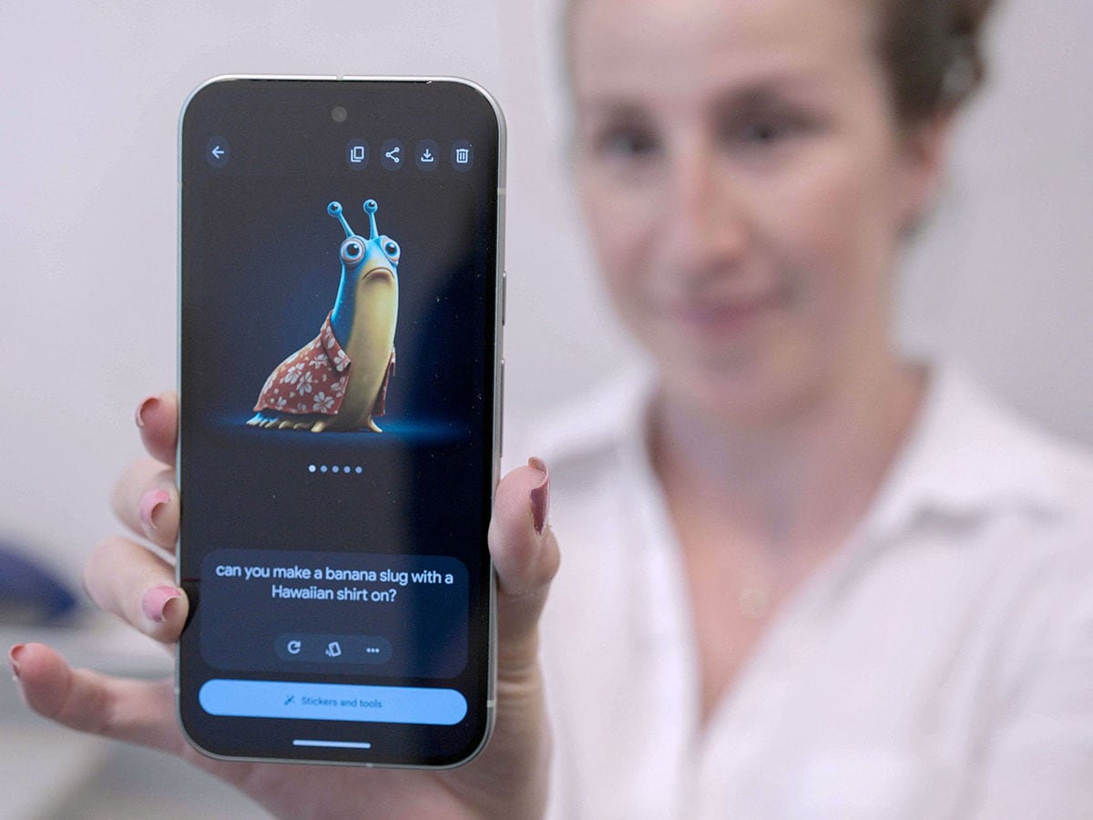 Leilani H. Gilpin, Computer Science Professor at UC Santa Cruz, holds up the new Pixel 9 phone by Google in Santa Cruz, California. Image credit: Jenn CAIN / AFP©