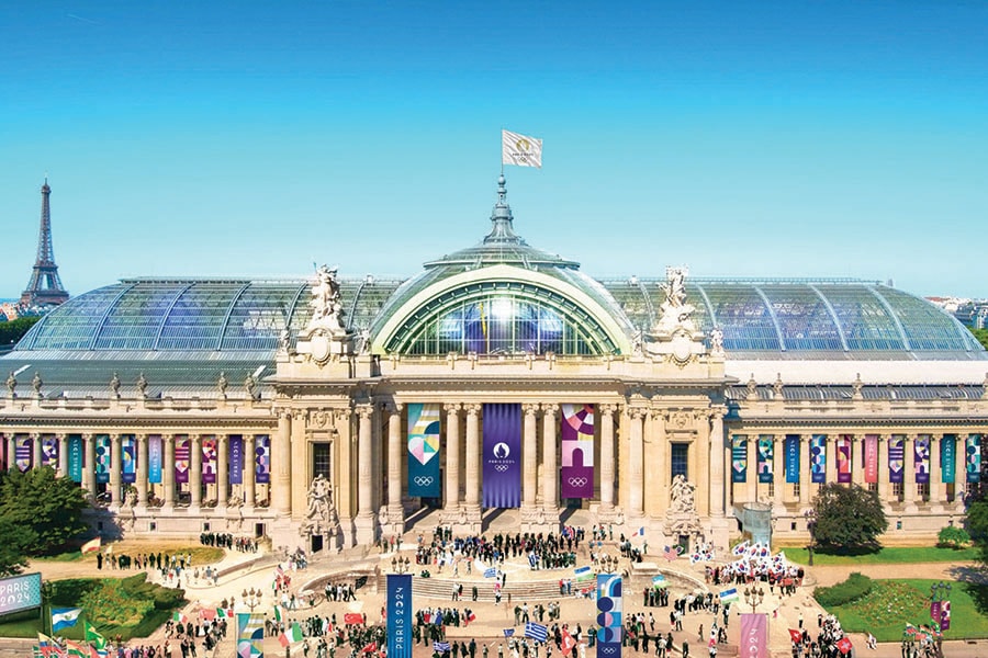 The Grand Palais with its magnificent nave and glass roof was restored to be one of the venues for the Paris 2024 Games