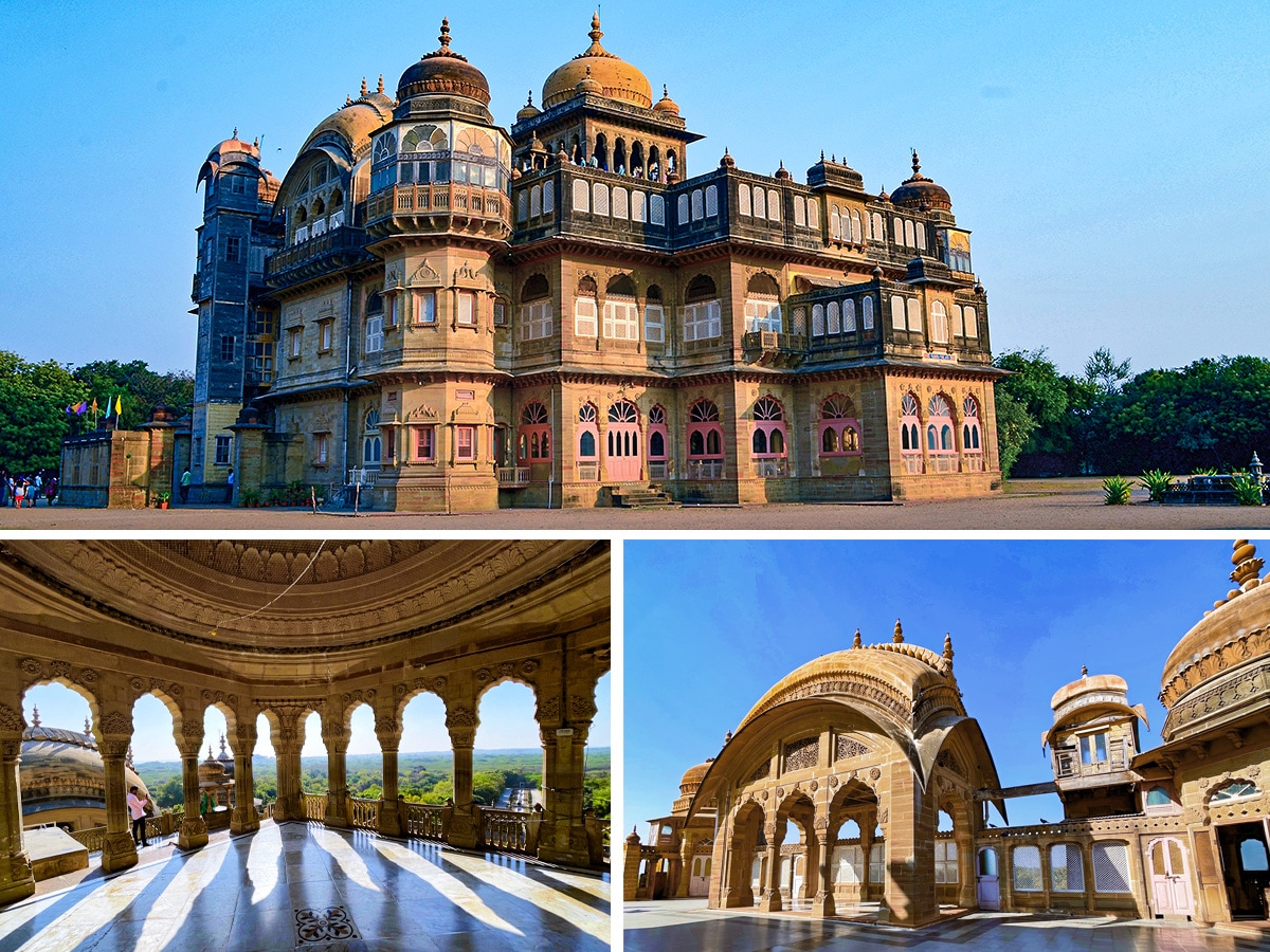  Mandvi preserves its heritage of wooden shipbuilding, with smaller vessels weighing around 2.5 tonnes and larger ones ranging from 1,500 to 3,500 tonnes.
Image: ( clockwise from above left ) Shutterstock, Veidehi Gite, Getty Images