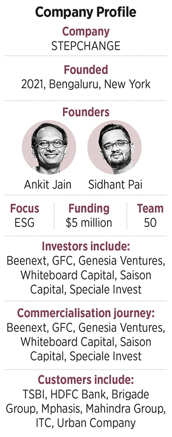 Ankit Jain (Left), co-founder & CEO, with Sidhant Pai, co-founder & CSO of StepChange Image: Neha Mithbawkar for Forbes India