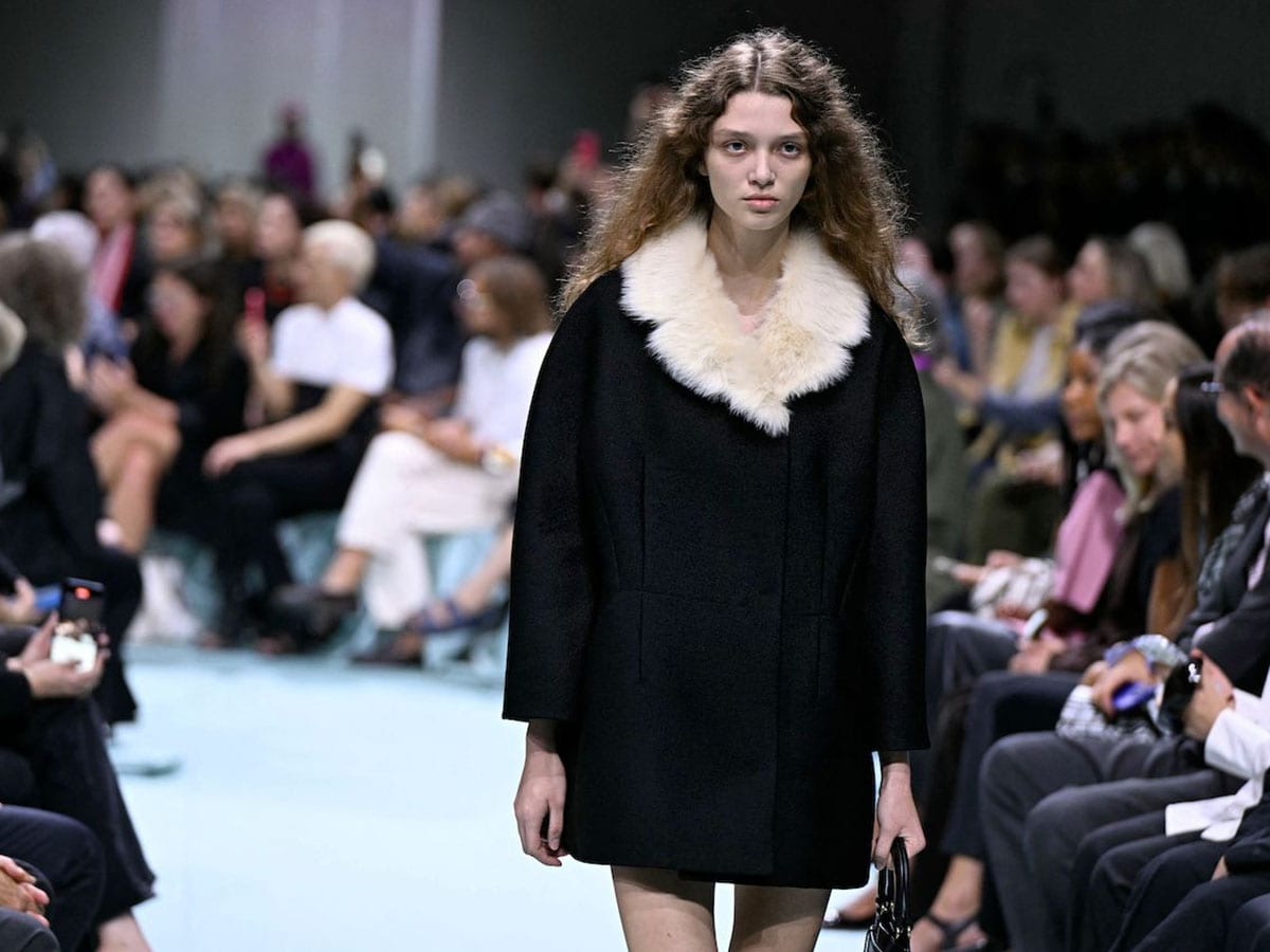 A model walks the runway during the Prada collection show at Milan's Fashion Week Womenswear Spring / Summer 2025, on September 19, 2024 in Milan.
Image: Gabriel Bouys/ AFP©