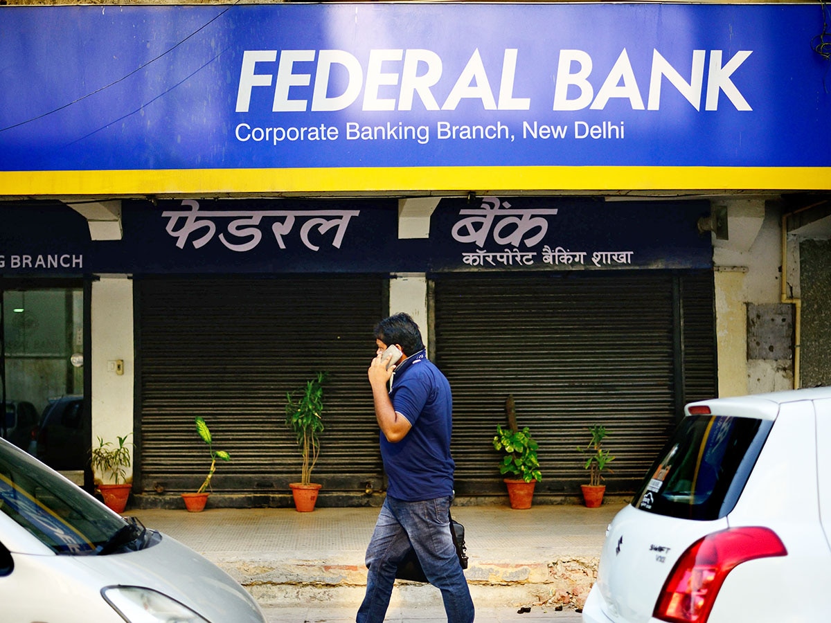 Federal Bank branch in New Delhi, India.
Image: Pradeep Gaur/Mint via Getty Images 