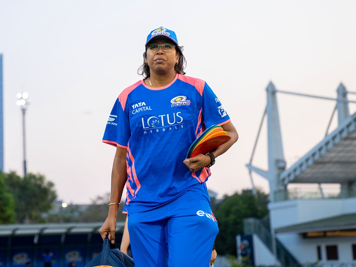 Jhulan Goswami, former India pace spearhead, and the mentor and bowling coach of the Mumbai Indians Image: Mumbai Indians