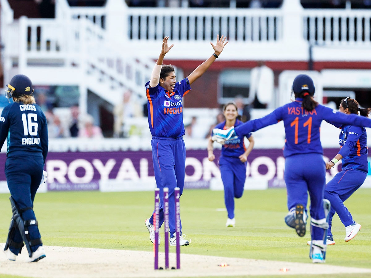 With 255, Goswami has the most number of international wickets in the women's game Image: Reuters/Peter Cziborra