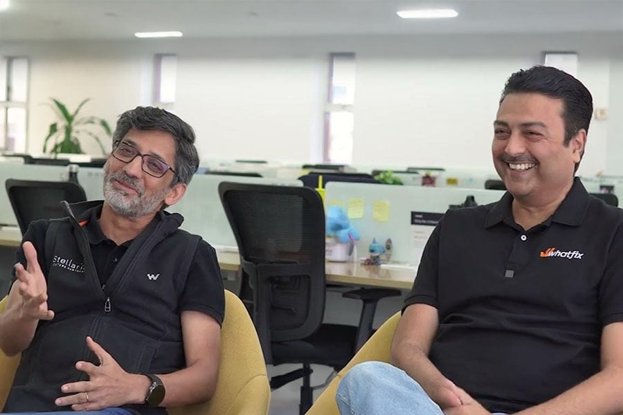 Alok Goyal of Stellaris (left) and Khadim Batti of Whatfix