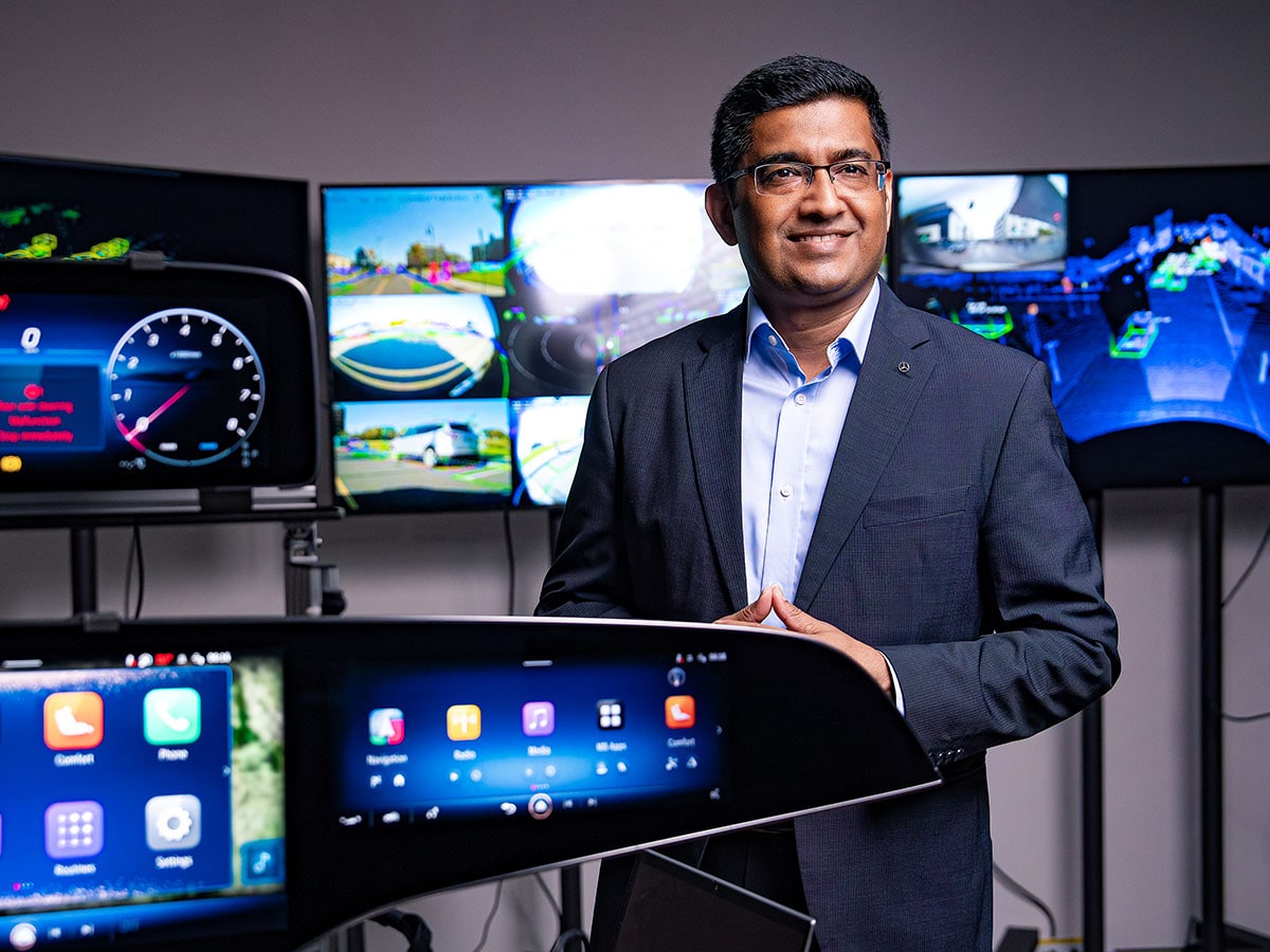 
Manu Saale, MD and CEO of Mercedes-Benz Research and Development India
Image: Selvaprakash Lakshmanan for Forbes India