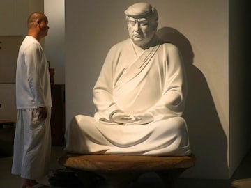 Chinese artist cashes in on Buddha-like Trump statues