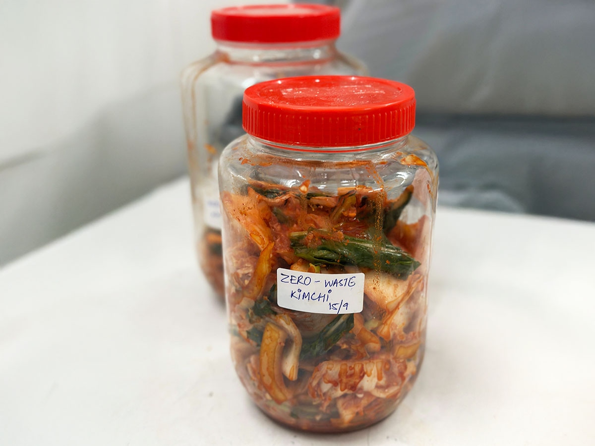 Zero waste kimchi made with all extra peels and odds and ends of veggies and fruits