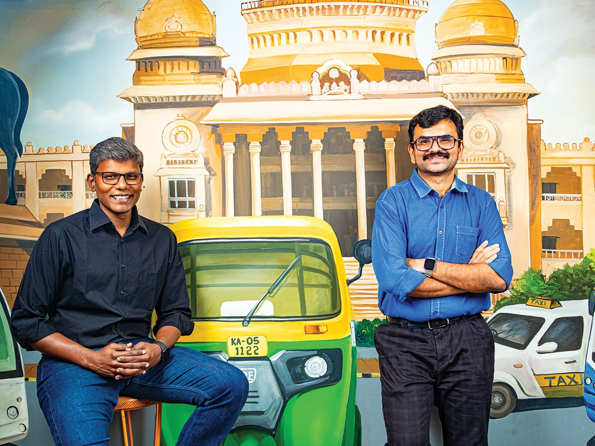 Shan MS (left) and Magizhan Selvan, co-founders, Namma Yatri
Image: Nishant Ratnakar for Forbes India
