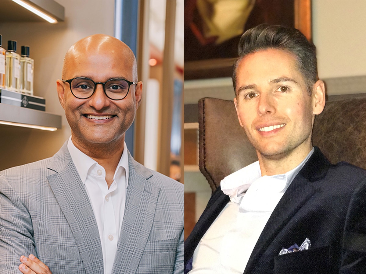 From left: Satyaki Banerjee, Group CEO of LUXASIA; Giles Gordon, Chief Marketing Officer of the House of Creed