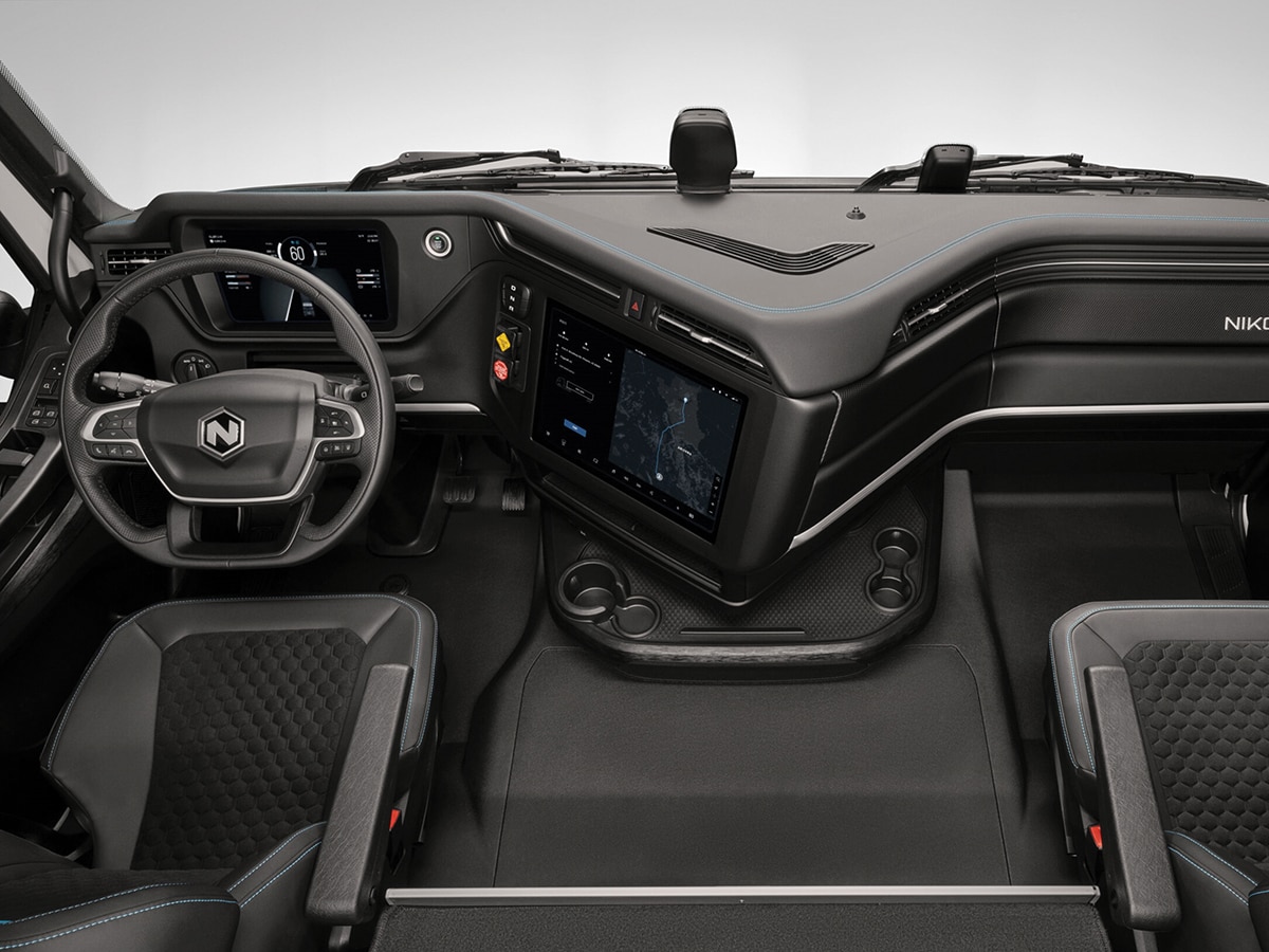 The interior of Nikola’s Tre FCEV
Image: Courtesy Of Nikola Corp.