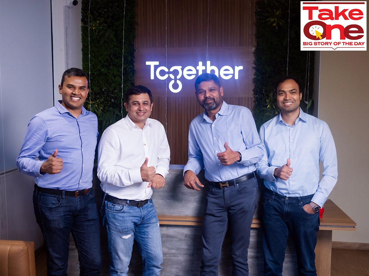 (L-R) Lakshmi Shankar, Manav Garg, Girish Mathrubootham, Shubham Gupta. Image Courtesy: Together