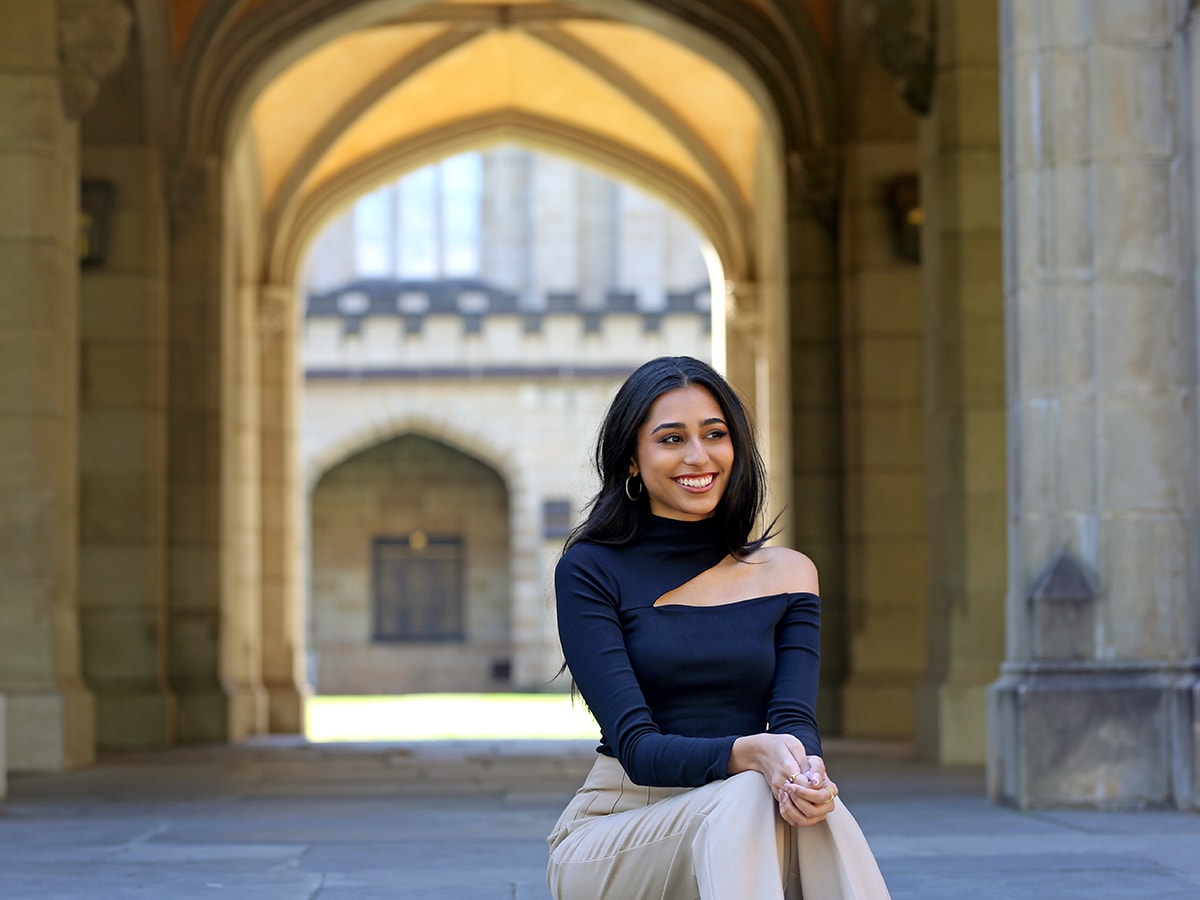 Studying business at the University of Melbourne
