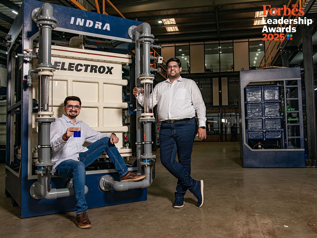 
Krunal Patel (left) and Amrit Om Nayak at Indra Water’s manufacturing unit in Bhiwandi
Image: Amit Verma