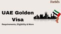UAE Golden Visa: Eligibility, requirements and how to apply