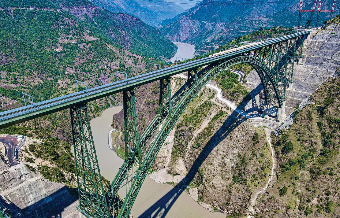 Chenab Bridge in Reasi, Jammu & Kashmir