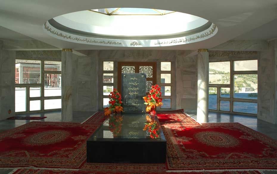 The lion of Panjshir, commander Massoud's tomb in Panjshir. The tomb complex also has an amphith