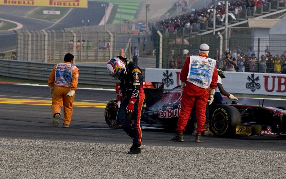 The dejection in Buemi is palpable as he walks off with a heavy heart                        