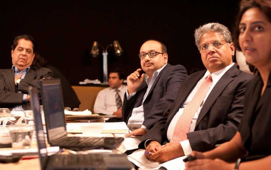 Jury chairman KV Kamath, with Forbes India editor Indrajit Gupta, the Blackstone India chairman Akhi