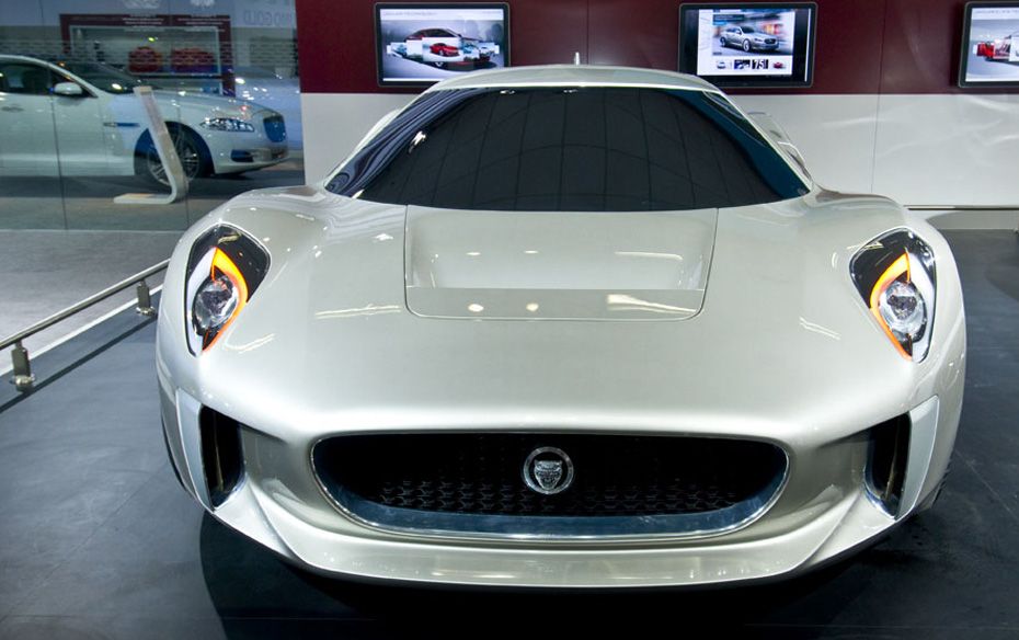 Jaguar CX-75 concept. This concept celebrates Jaguar's 75 years of existence. Also has plug in c