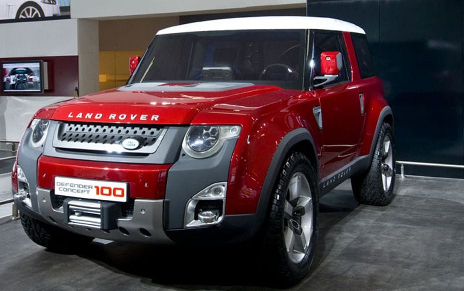 Land Rover Defender concept 100. Good looking LR made of recyclable waste materials. Smells great!  