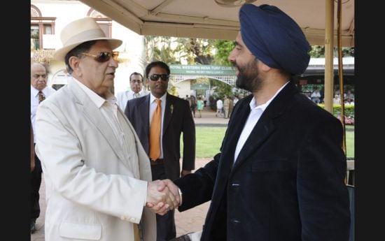 Dr. Cyrus Poonawalla, chairman, Poonawalla group with Gurmeet Singh CEO Forbes India           