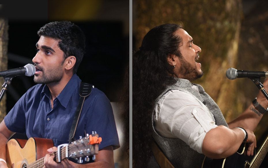 Singer-songwriter Prateek Kuhad (left) kicked the evening off, while Sufi musician Anuraag Dhoundeya