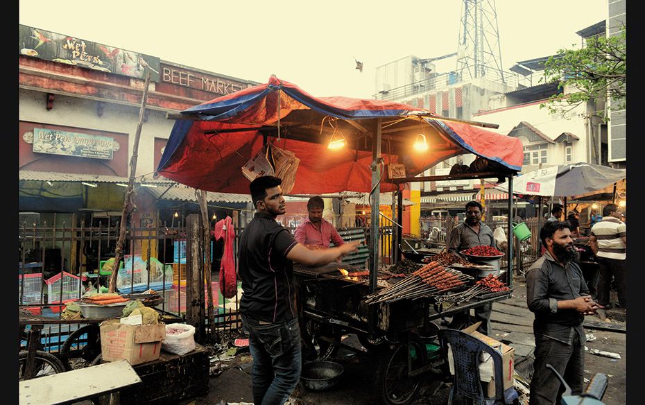 The beef market in Shivaji Nagar                        