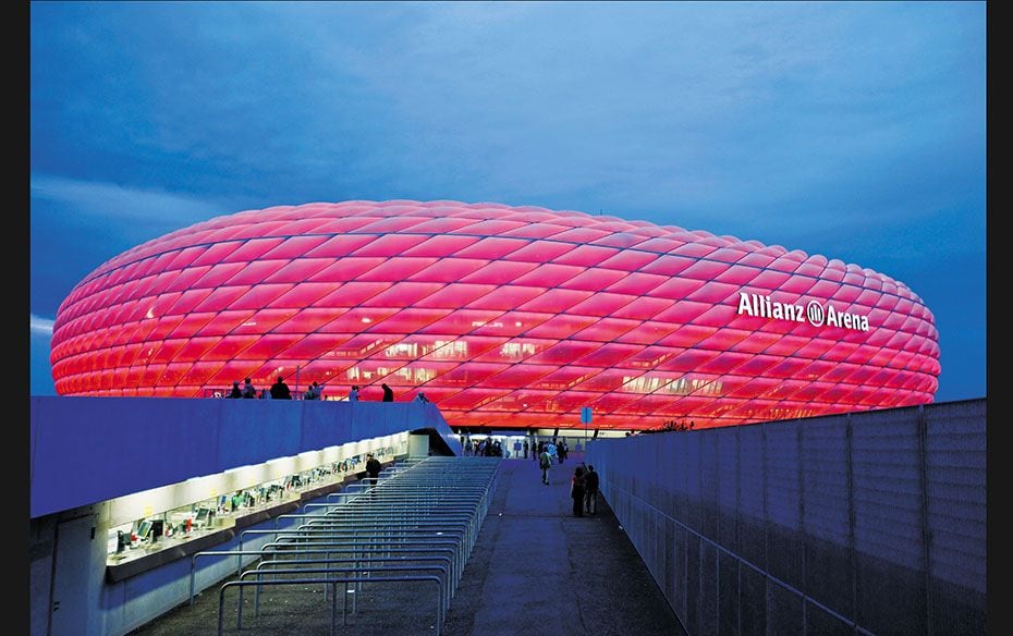 Germany, Munich Allianz Arena The magnificent 75,024-capacity stadium is the first in the world with