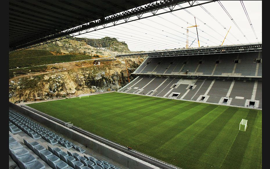 Portugal, Braga Estádio Municipal De Braga  Enormous rock moving processes added to the 