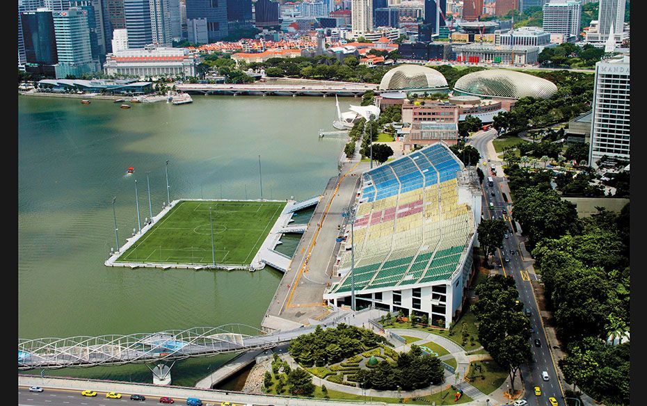 Singapore, Marina Bay The Float Simply put, it’s the world’s largest floating stage, loc